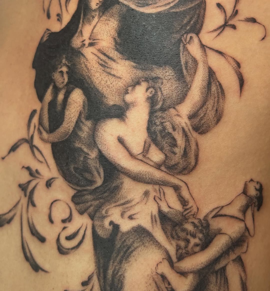 Tattoo by @xpg.ink — black_and_grey, realism