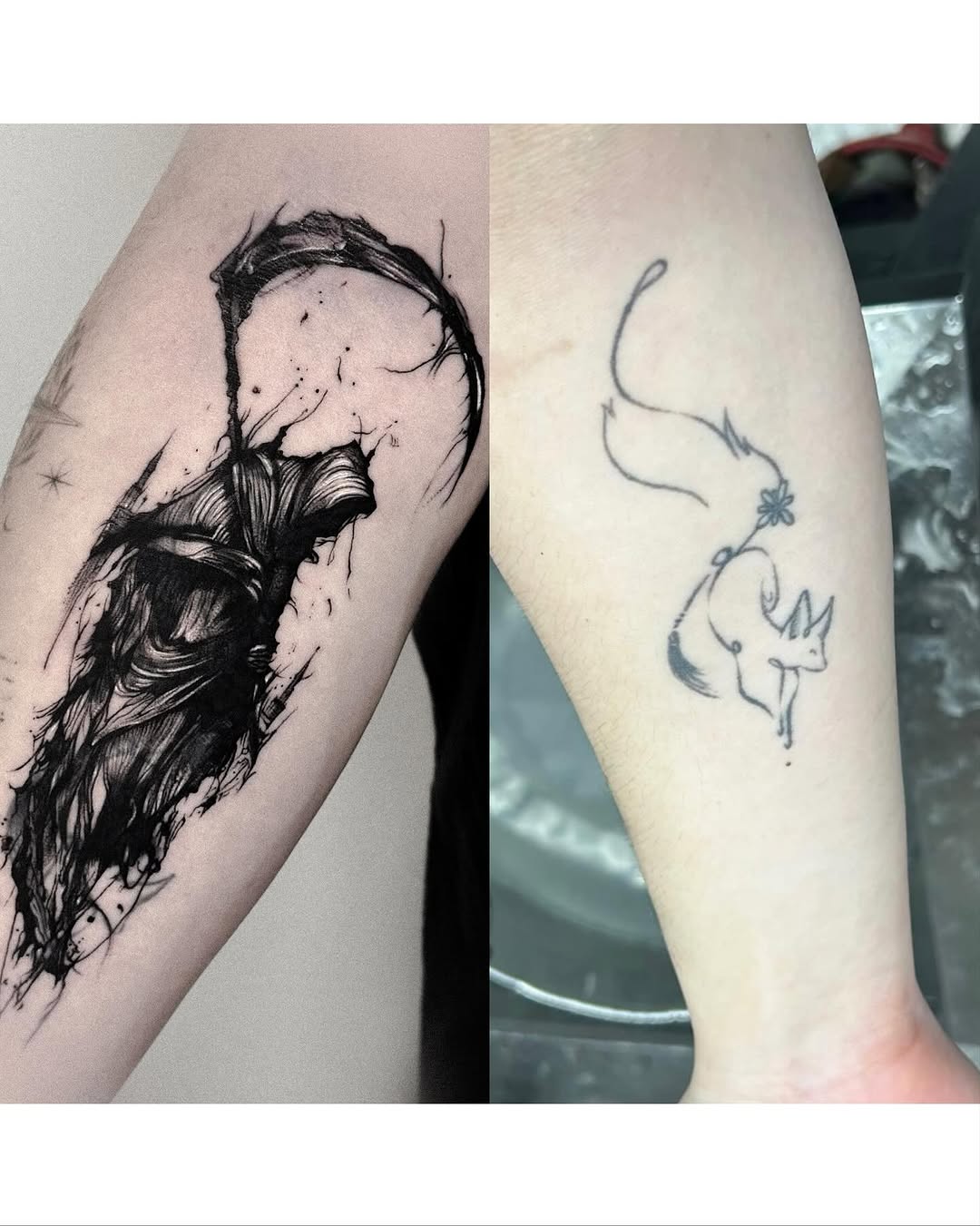 Tattoo by @swani_tattoo — blackwork, illustrative
