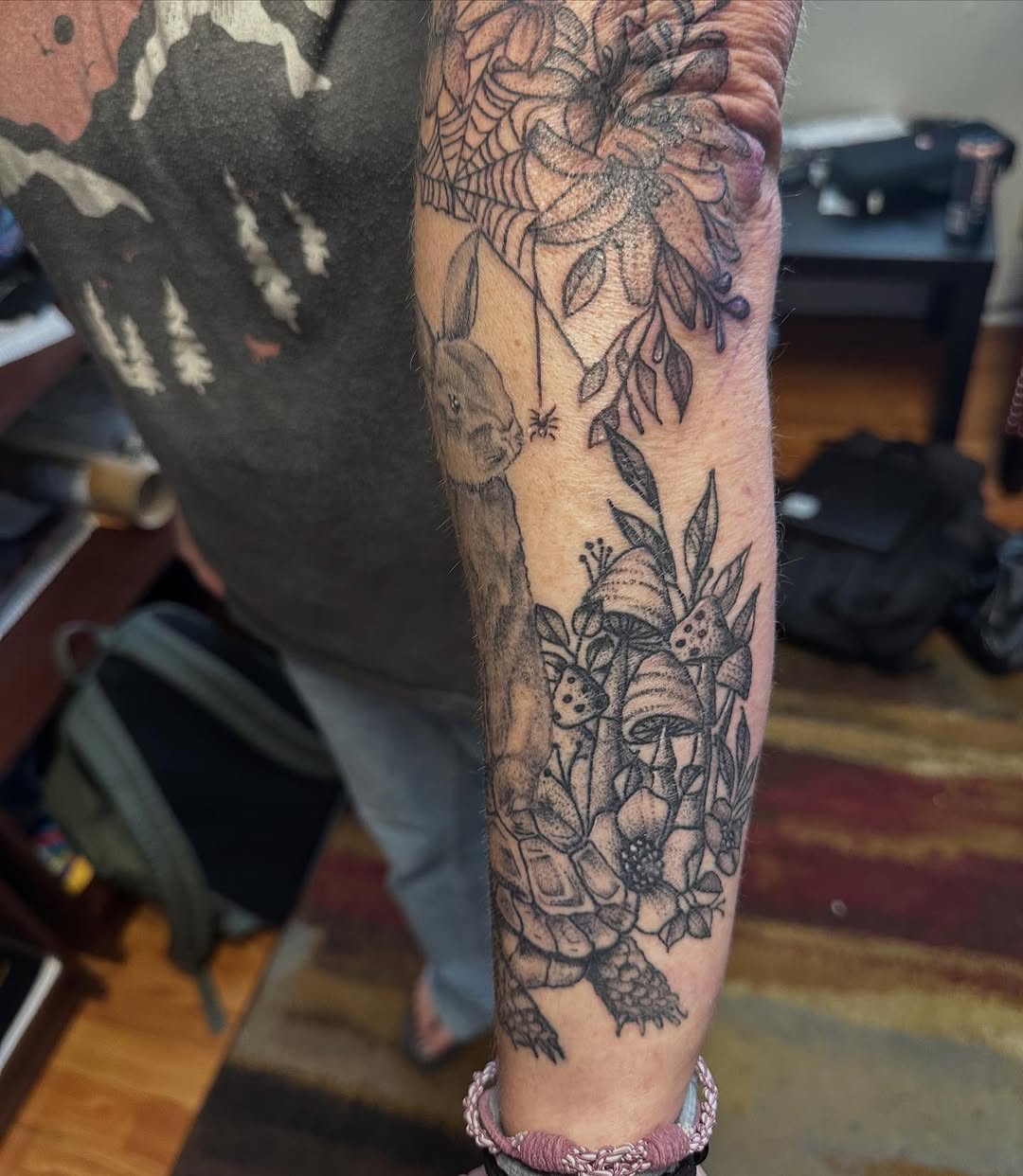 Tattoo by @tattooedwalnut — black_and_grey, illustrative