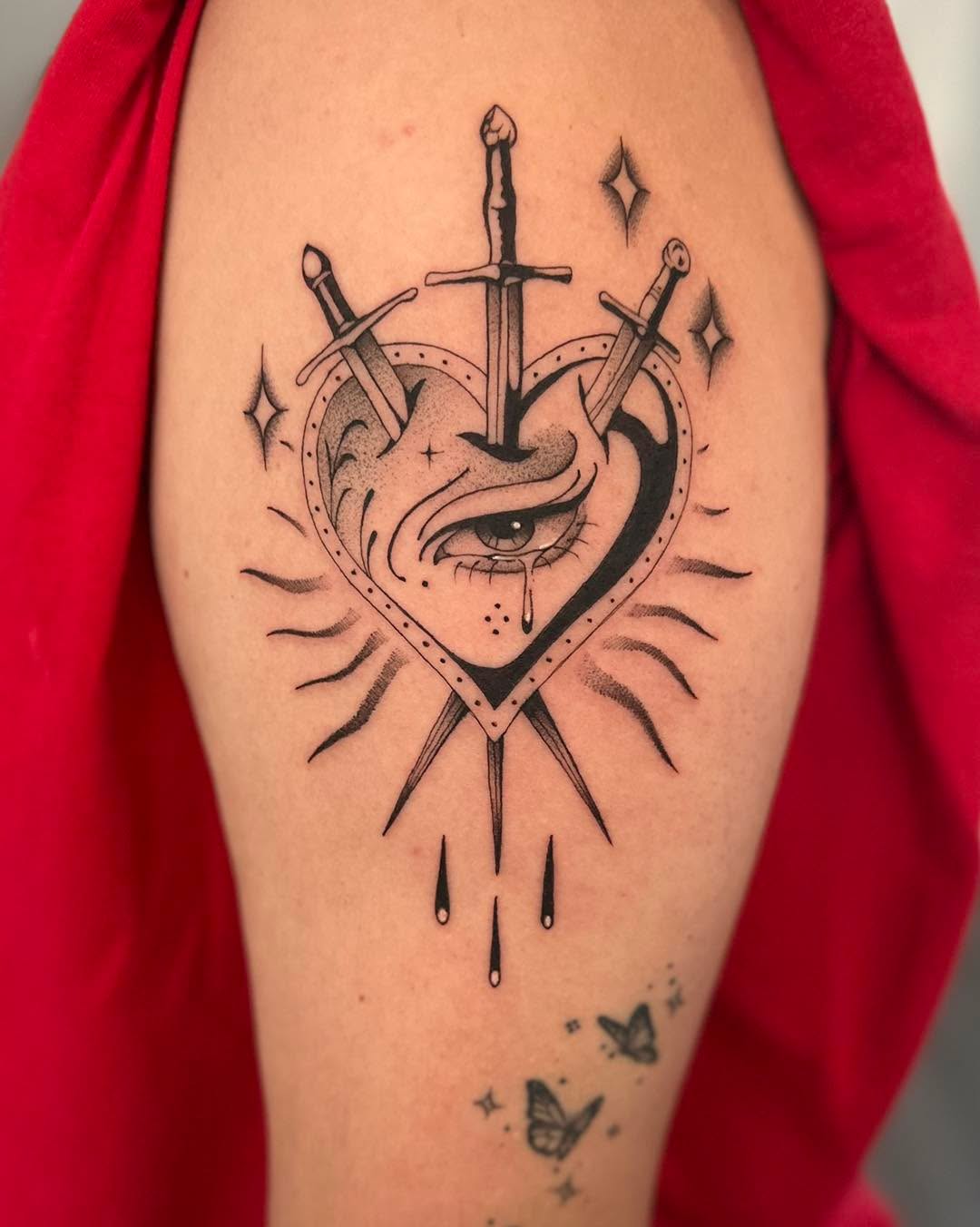 Tattoo by @sacred.bird β american_traditional, black_and_grey
