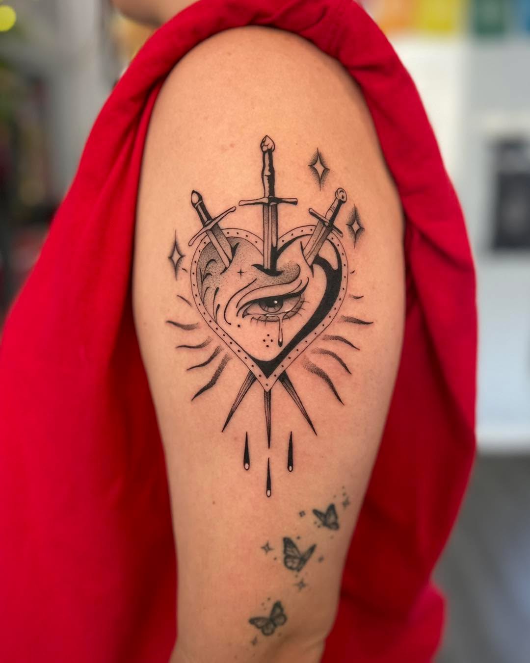 Tattoo by @sacred.bird β american_traditional, black_and_grey