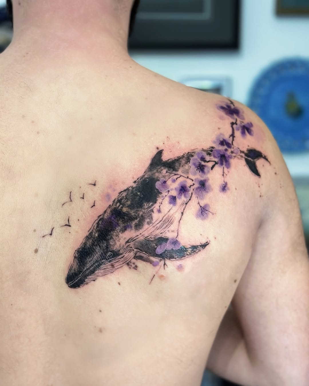 Tattoo by @sylvia.ink.journal — watercolor