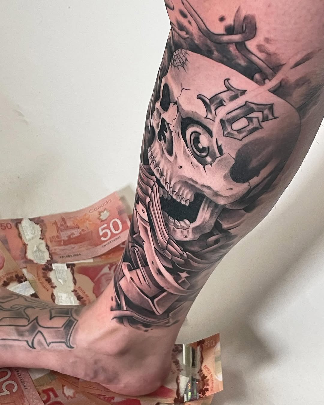 Tattoo by @leperemael — black_and_grey, realism