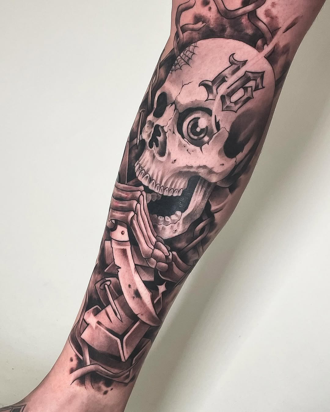 Tattoo by @leperemael — black_and_grey, realism