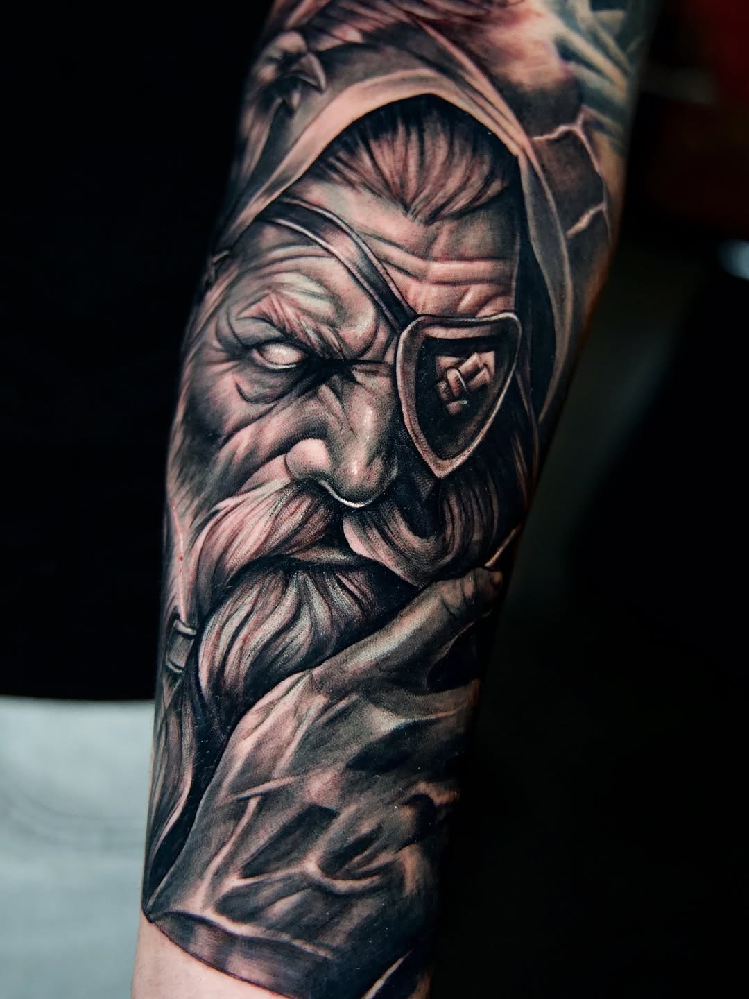 Tattoo by @arenastattoo — realism, black_and_grey