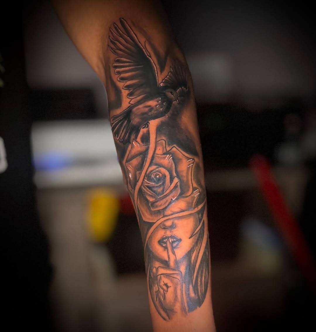 Tattoo by @tattoozbyjay โ realism, black_and_grey