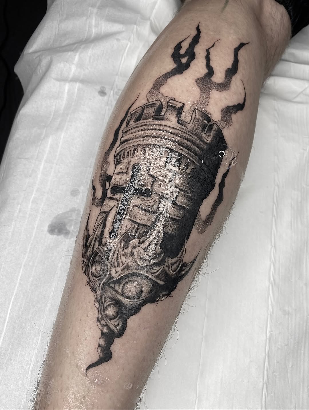 Tattoo by @annaxinks โ black_and_grey, dark_realism
