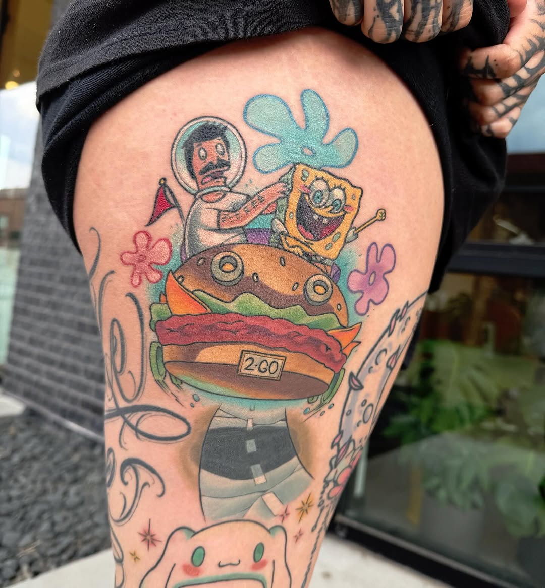 Tattoo by @booradleey — new_school, anime