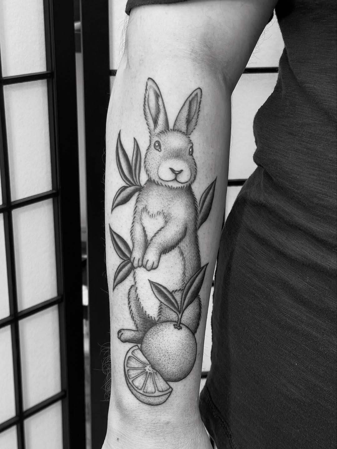 Tattoo by @blackworkboston — realism, dotwork