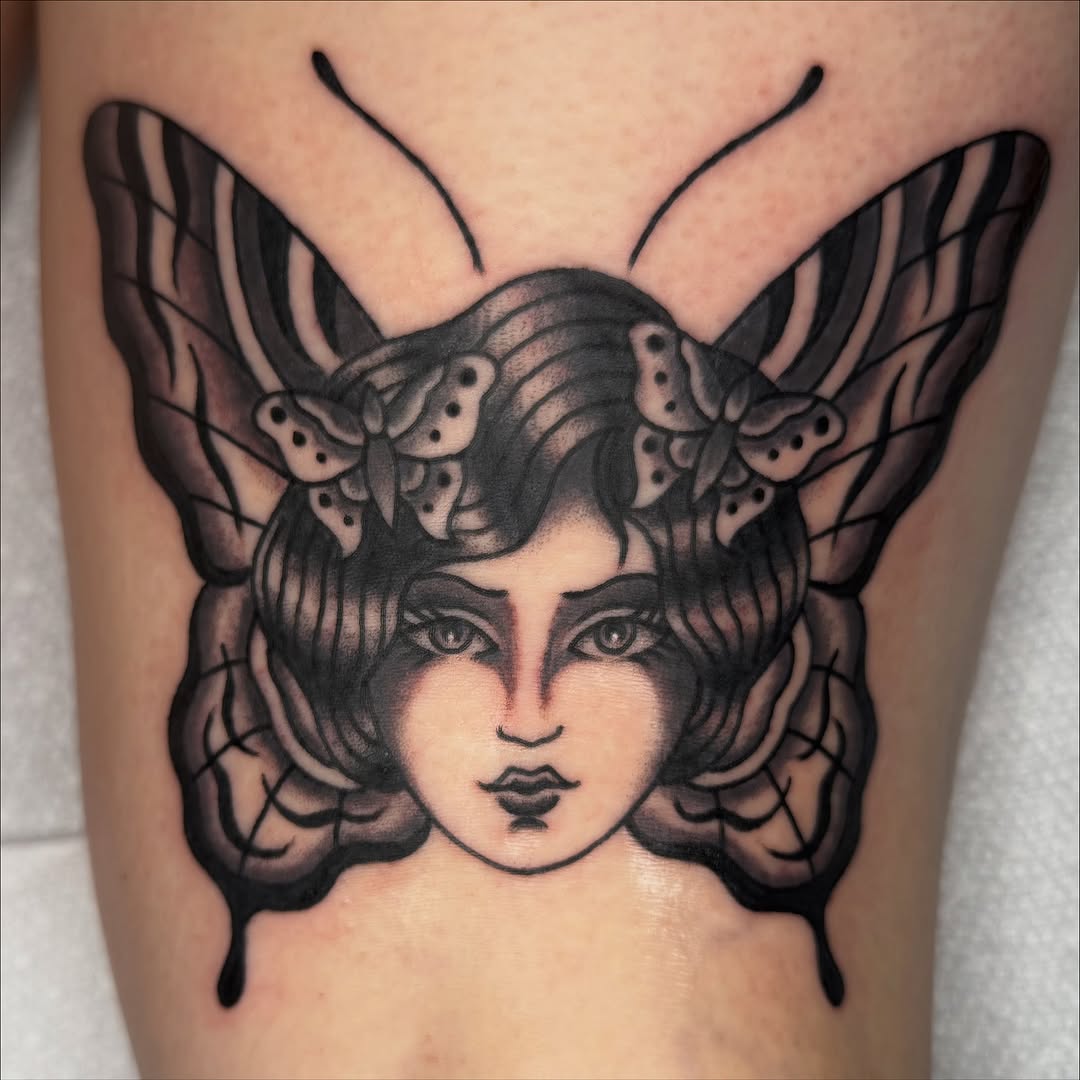 Tattoo by @kkstattoos — american_traditional, black_and_grey