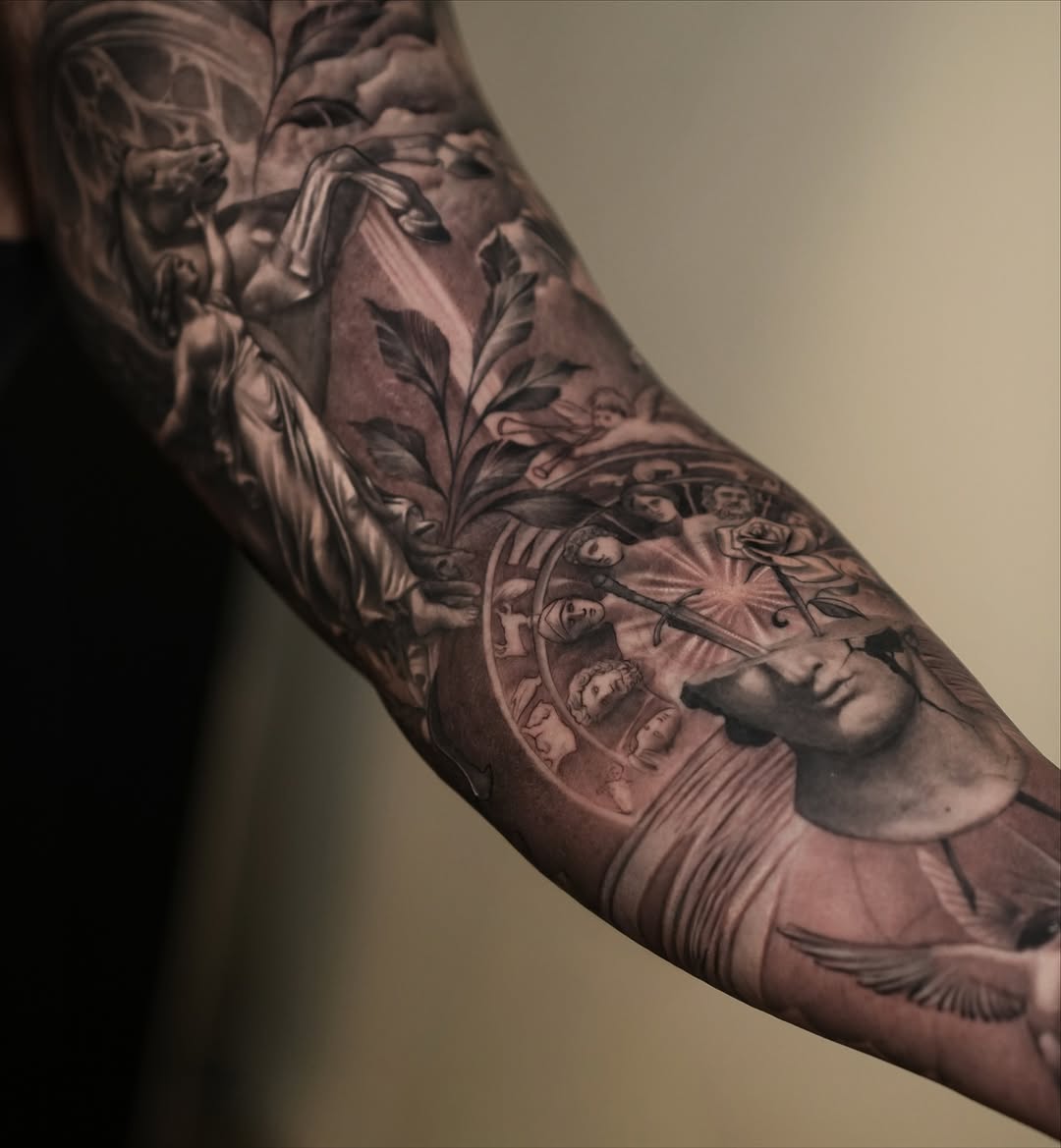 Tattoo by @pinedatattoo79 โ realism, black_and_grey