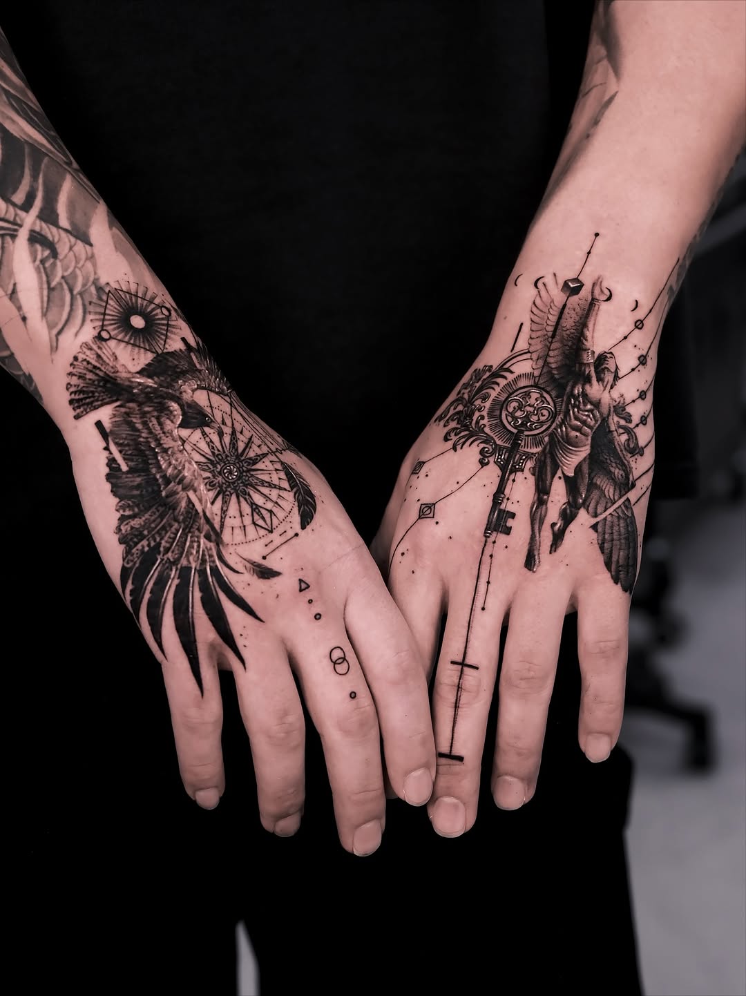 Tattoo by @even_gmt.ink — black_and_grey, geometric