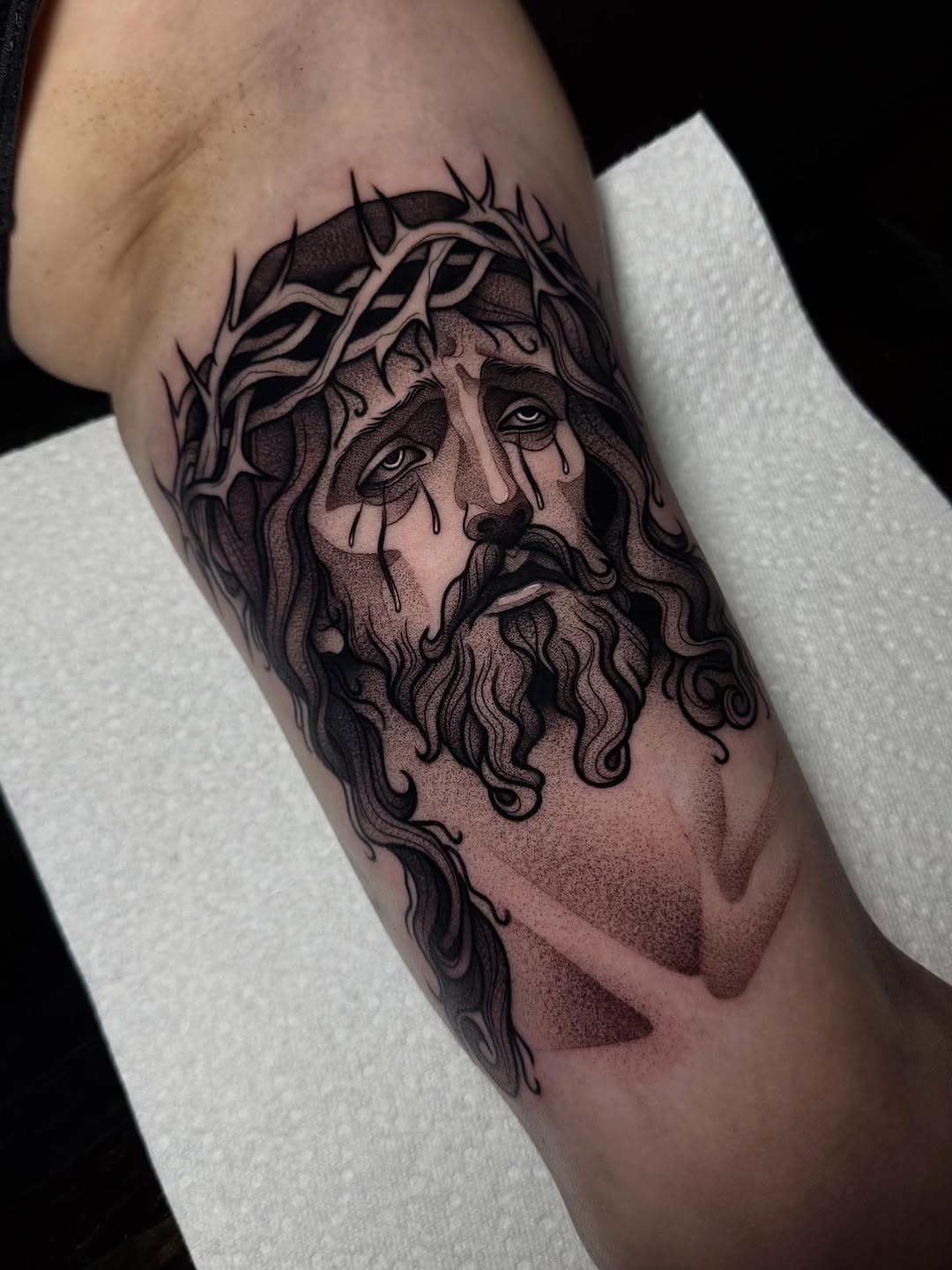 Tattoo by @artistbell — blackwork, illustrative