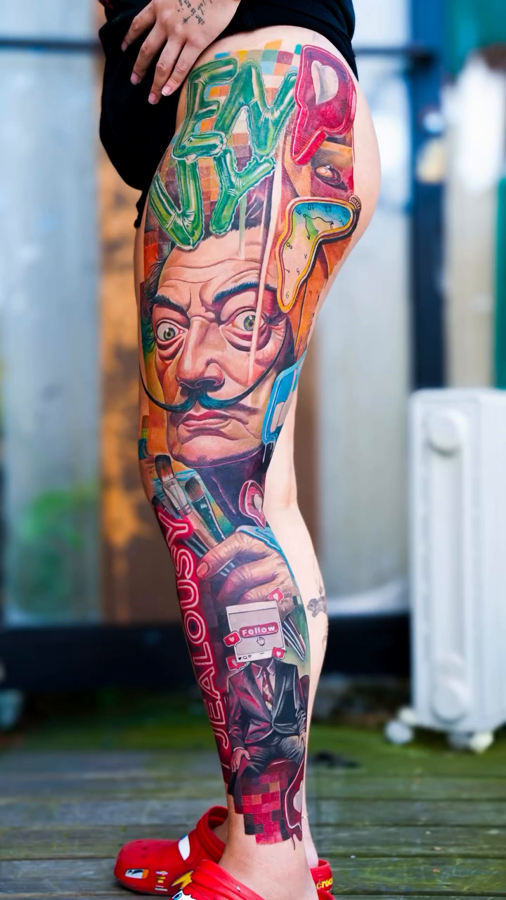 Tattoo by @vinny.holistic — realism, trash_polka