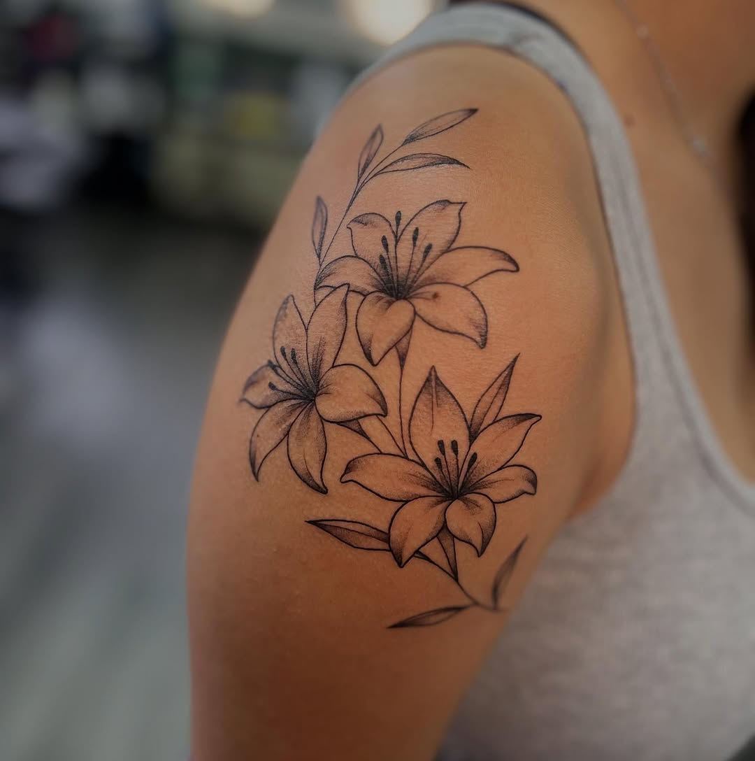 Tattoo by @moemoetattoos — fine_line, black_and_grey