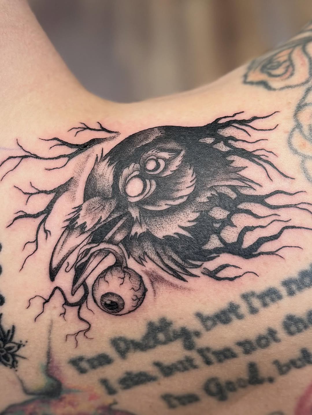 Tattoo by @katiestacytattoo — blackwork