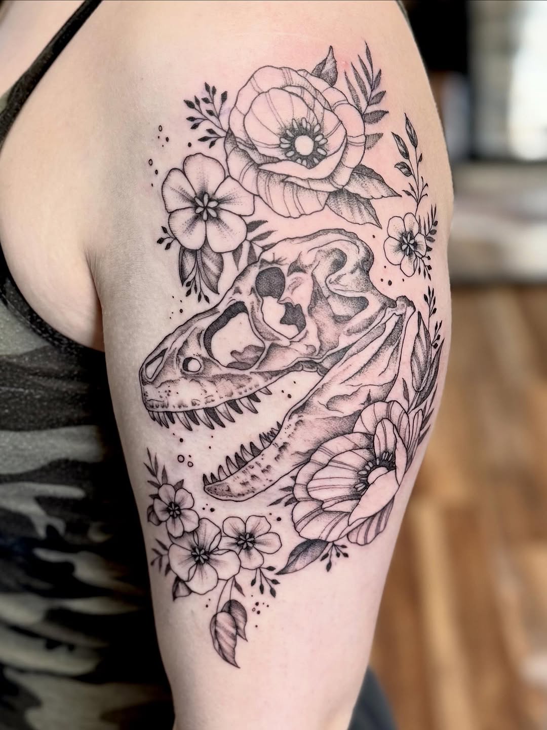 Tattoo by @katiestacytattoo — black_and_grey