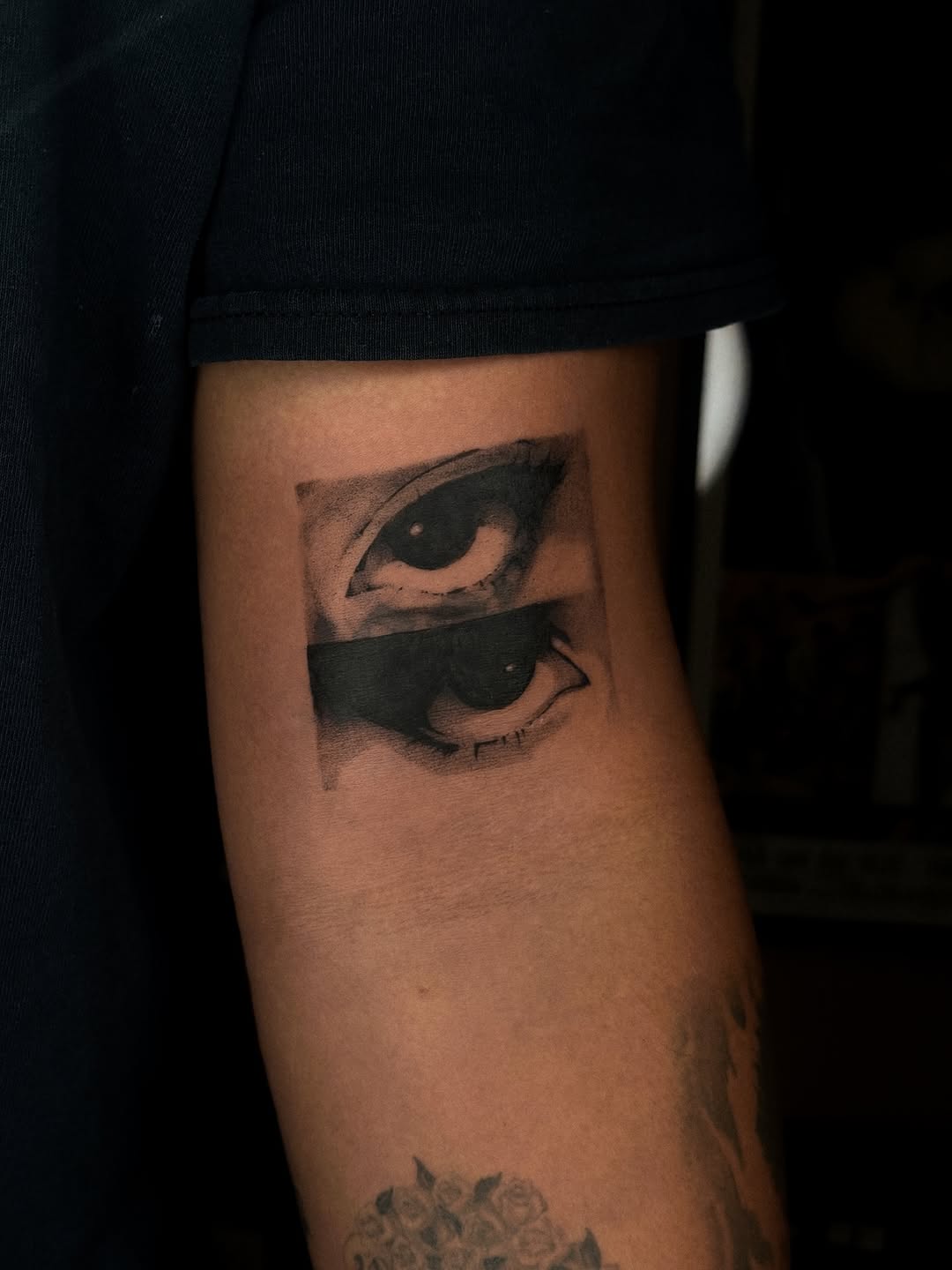 Tattoo by @tofuubrat — realism, black_and_grey