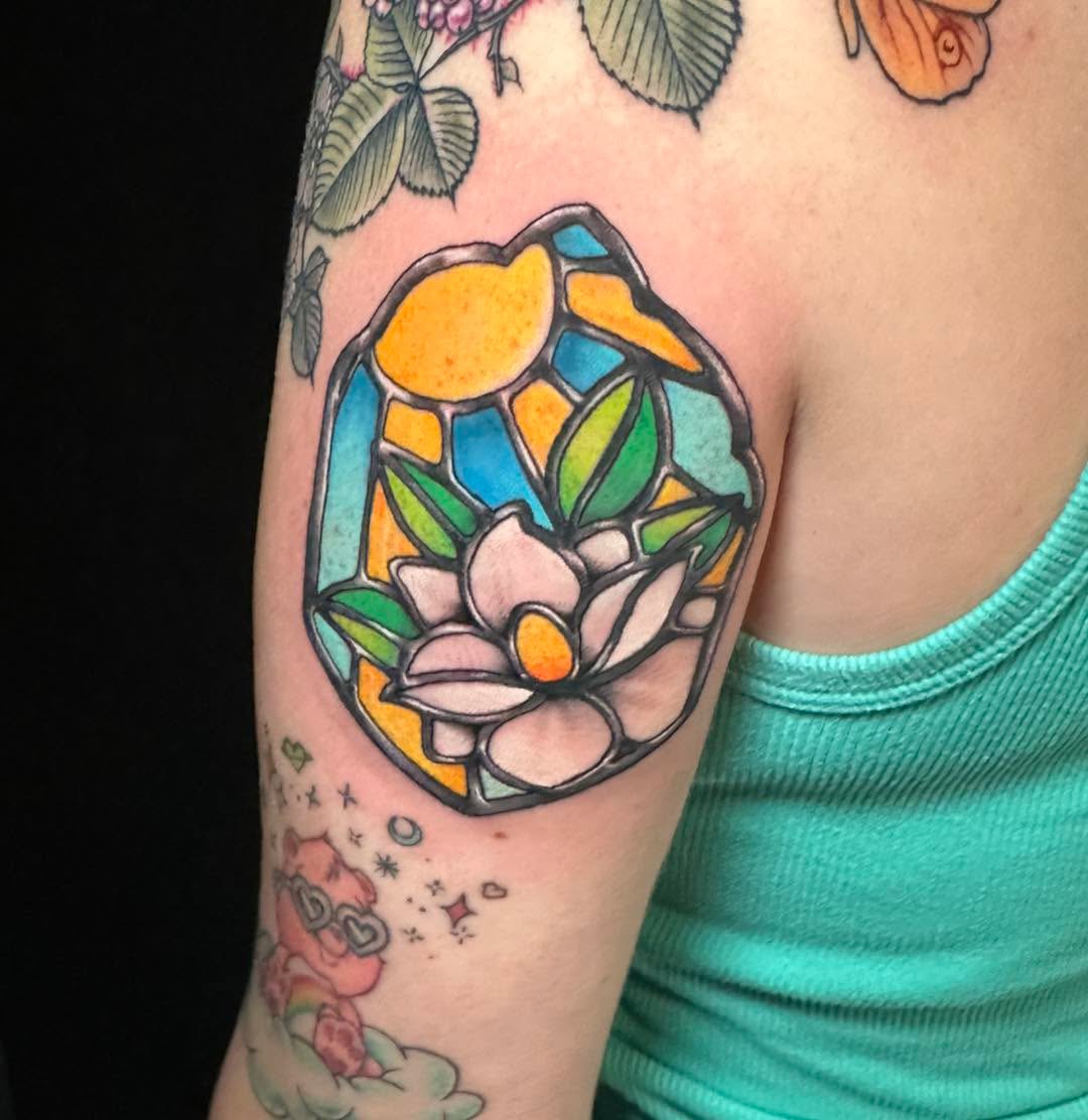 Tattoo by @sailorlori — stained_glass, illustrative
