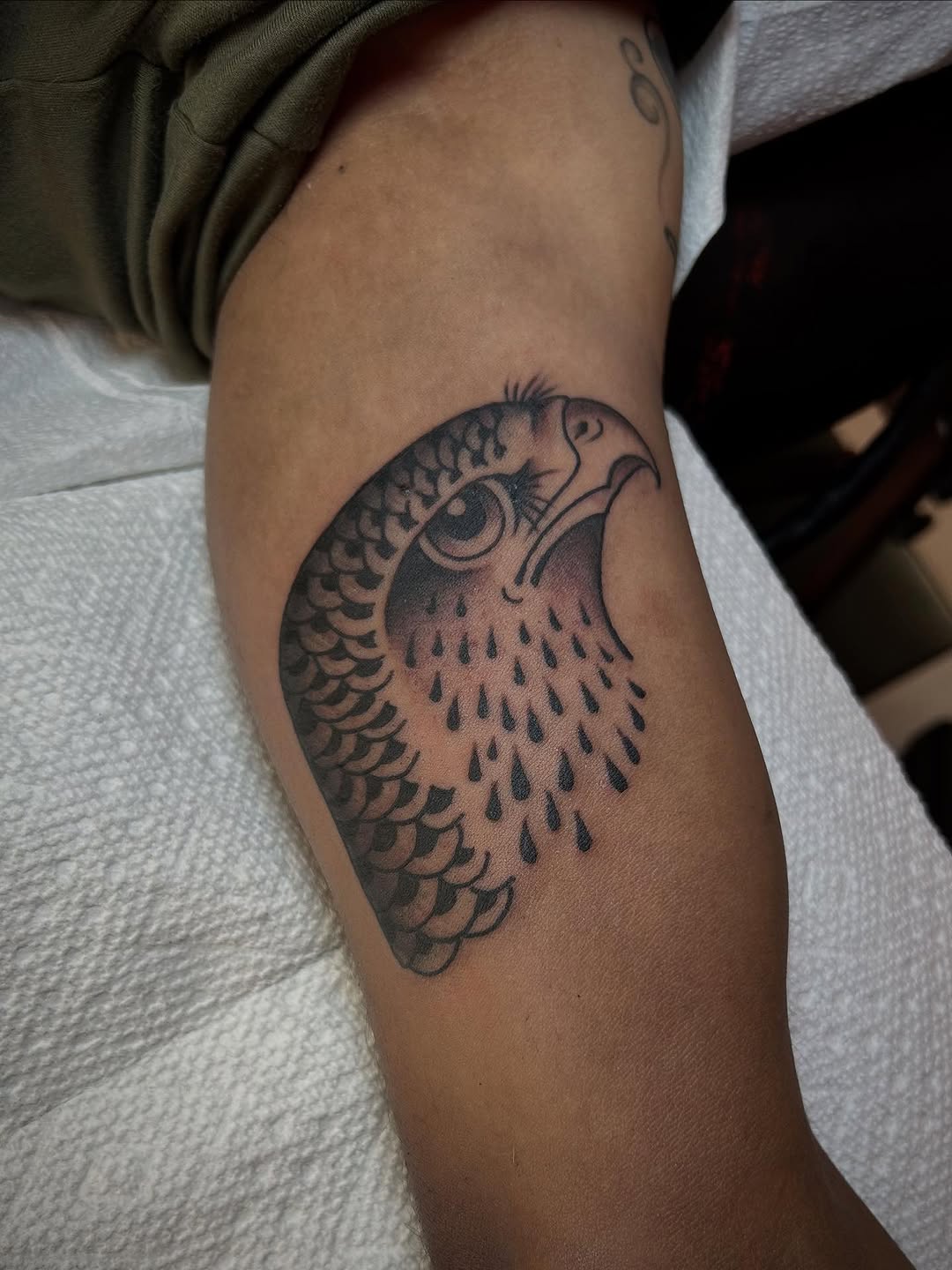 Tattoo by @paultrimbletattoo — american_traditional, black_and_grey