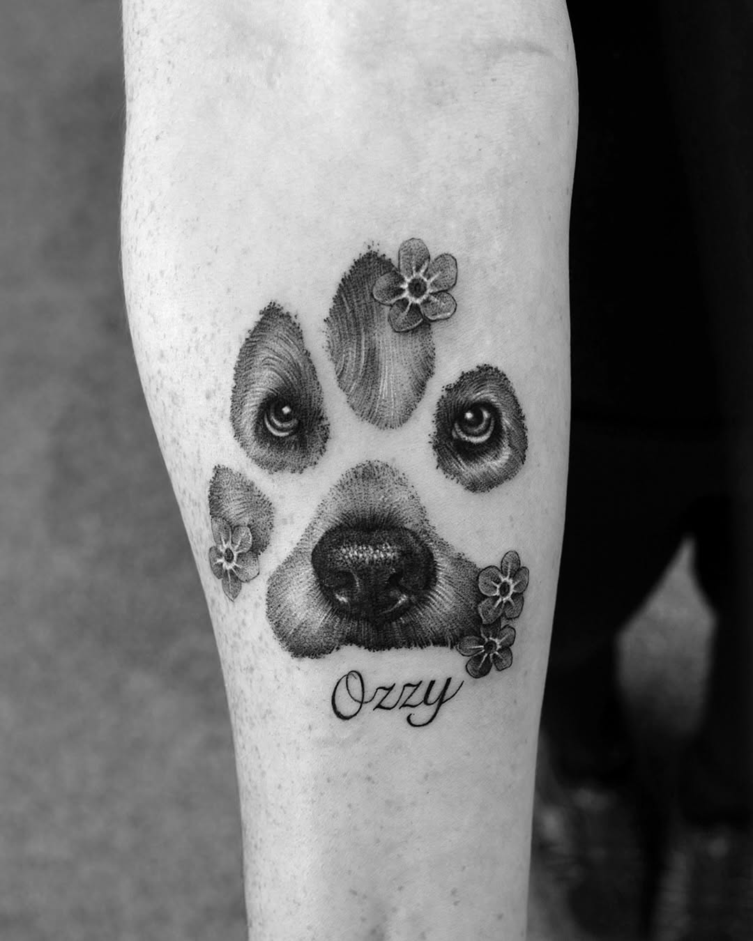 Tattoo by @tattooist_kimria — realism, black_and_grey