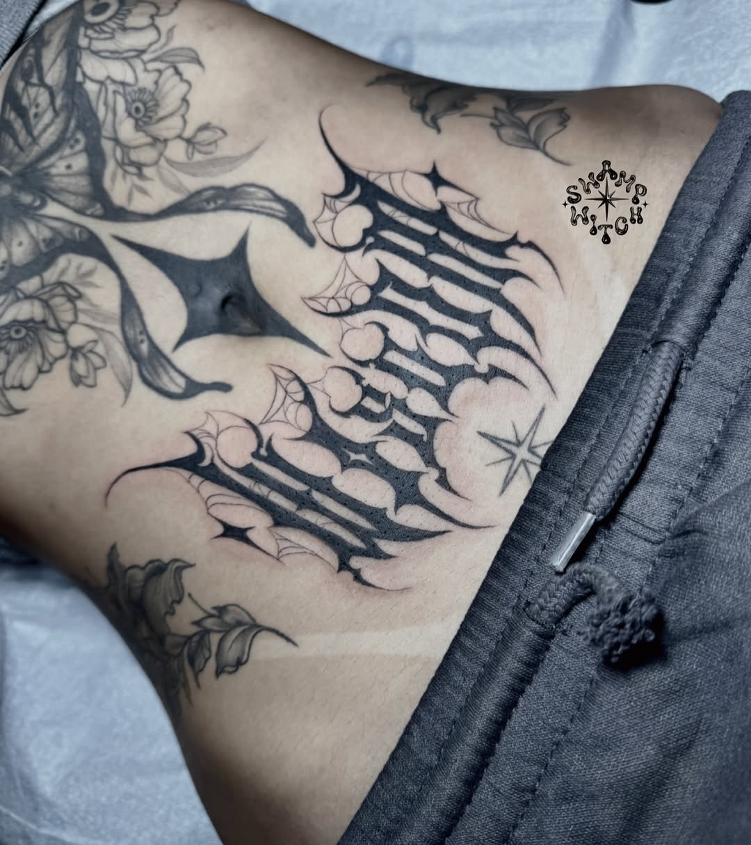 Tattoo by @swamp.witch.tattoos — blackwork, ornamental