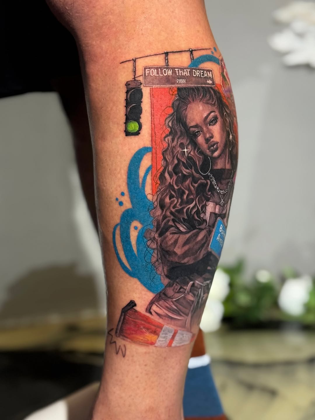 Tattoo by @tamaris.tattoo — realism, trash_polka