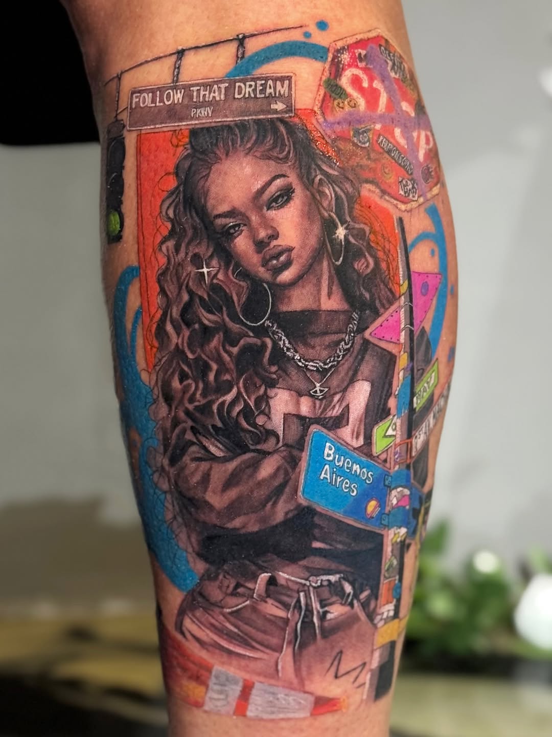Tattoo by @tamaris.tattoo — realism, trash_polka