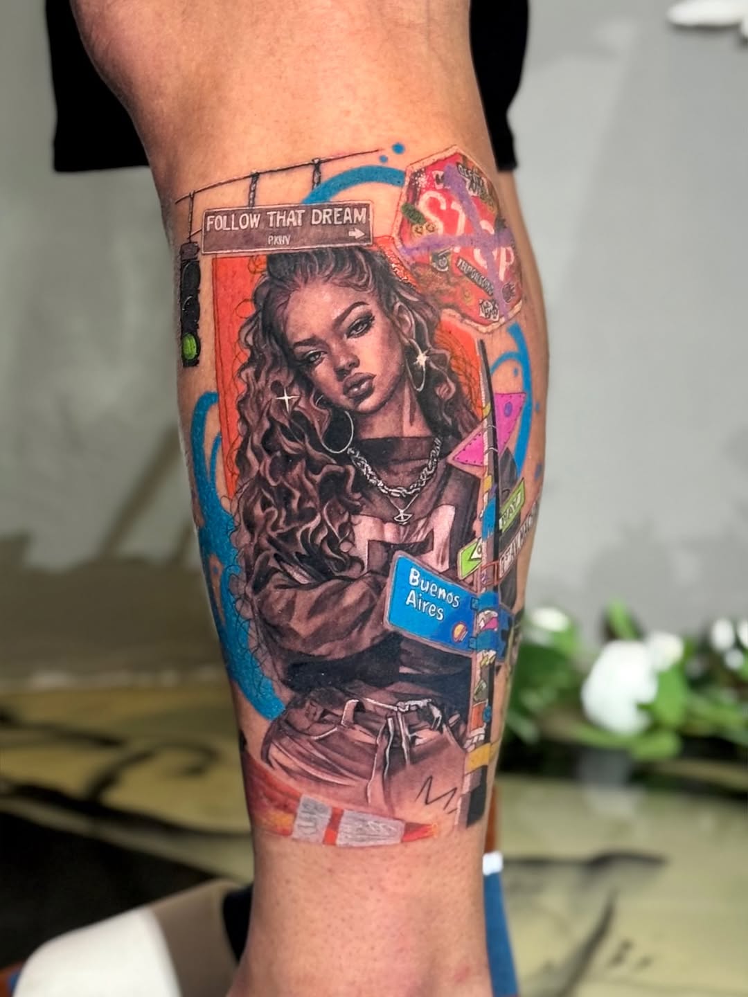 Tattoo by @tamaris.tattoo — realism, trash_polka