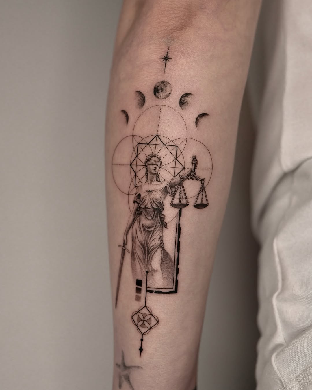 Tattoo by @tyswork — geometric, black_and_grey