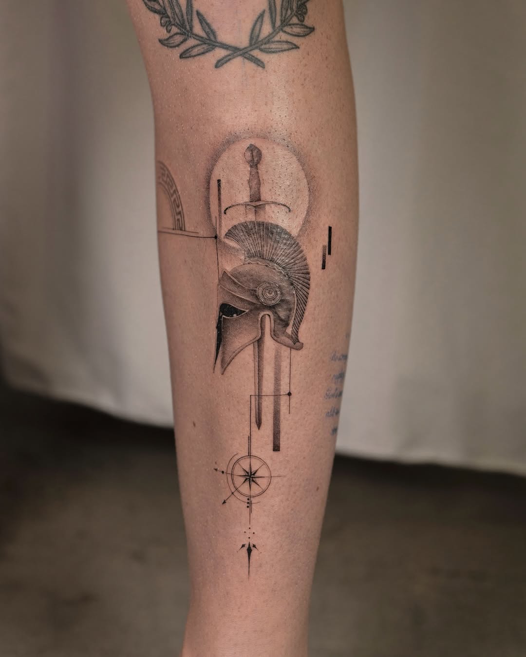 Tattoo by @tyswork — black_and_grey, geometric