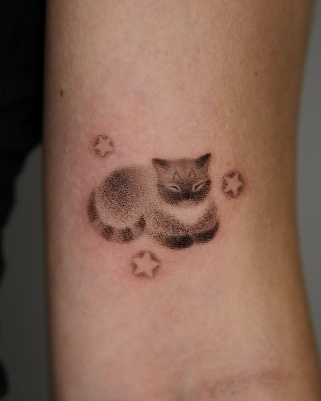 Tattoo by @toki.tattoos โ fine_line, black_and_grey