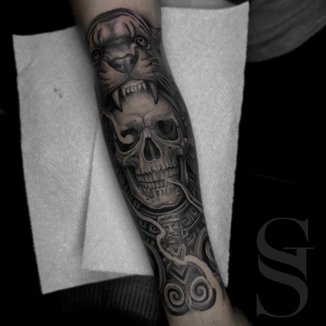 Tattoo by @sir_george_tattoo — realism, black_and_grey
