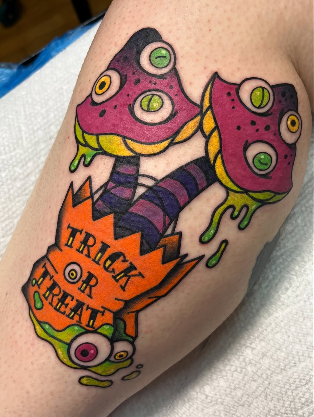 Tattoo by @kstuckeytattoos โ new_school, lettering_script