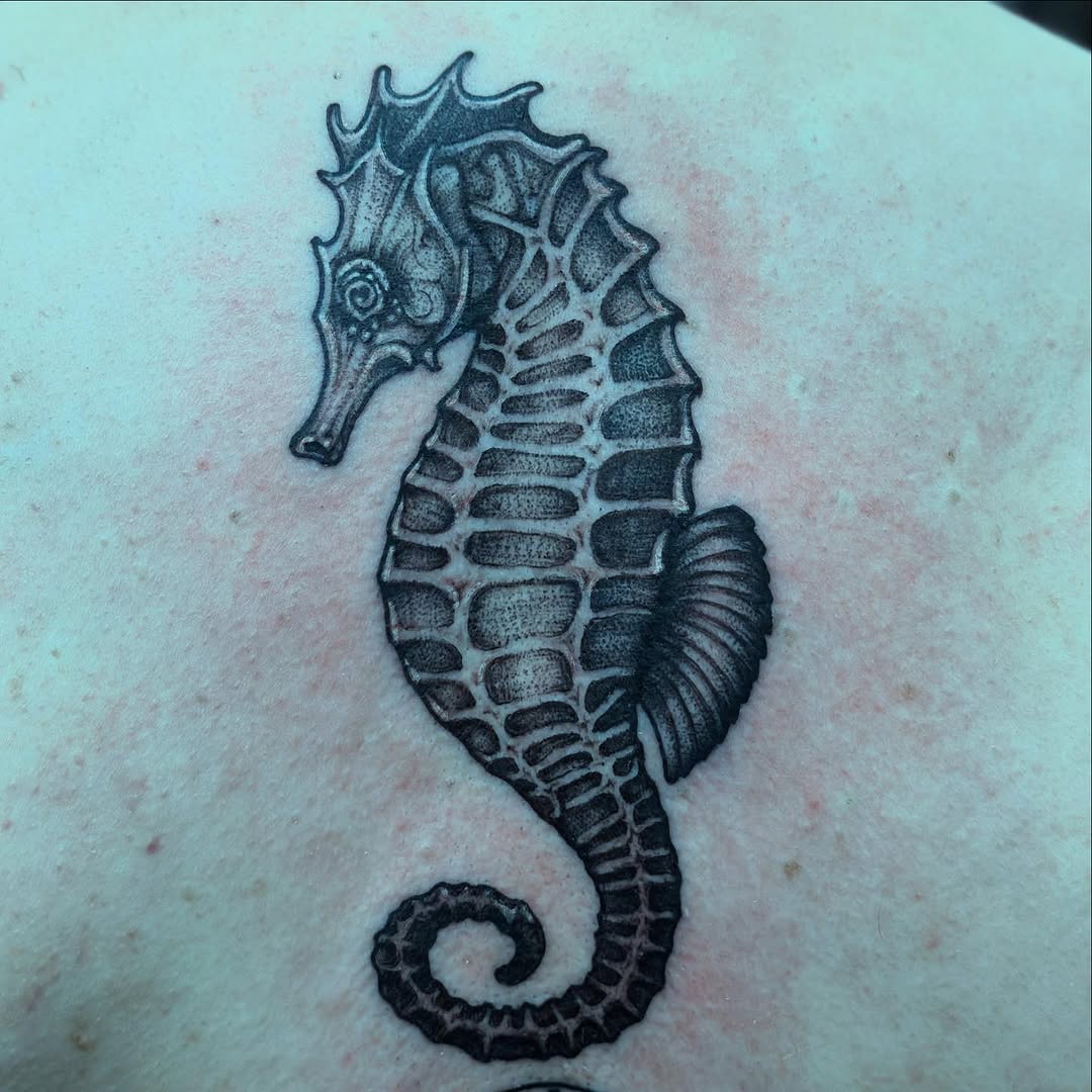 Tattoo by @tattoosbyrzo — dotwork, black_and_grey