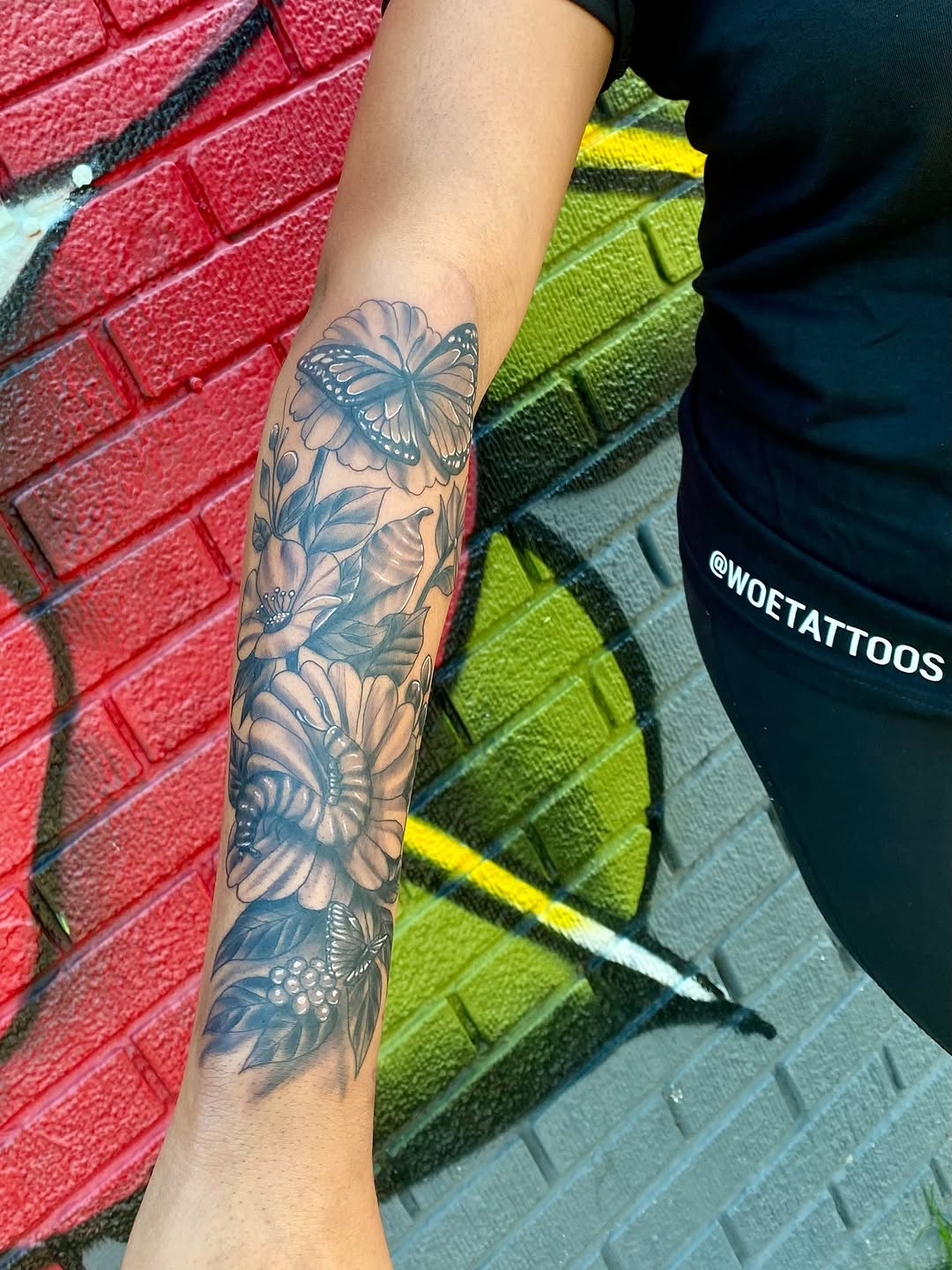 Tattoo by @woetattoos โ black_and_grey