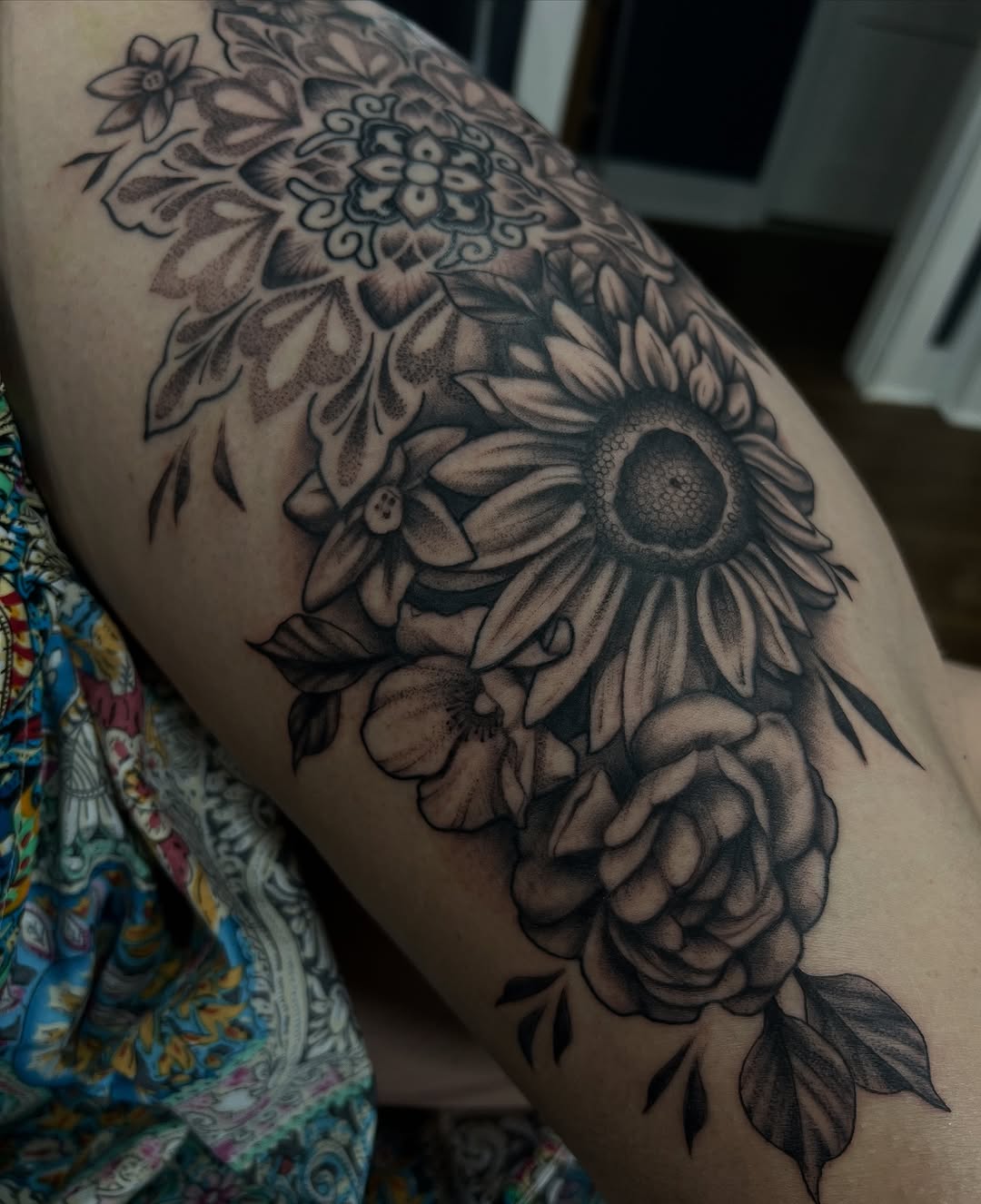 Tattoo by @autumnzilla — black_and_grey, dotwork