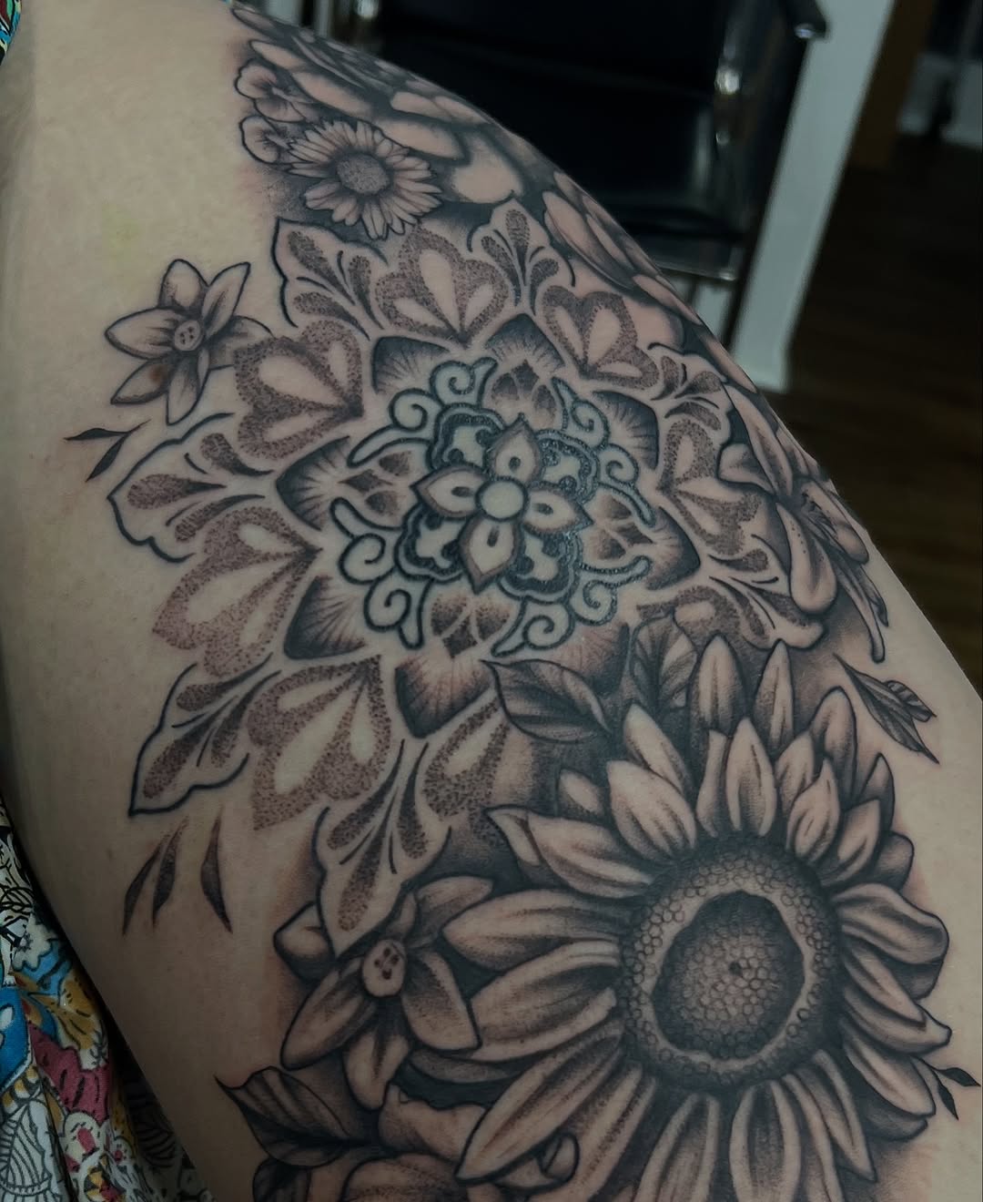 Tattoo by @autumnzilla — dotwork, black_and_grey