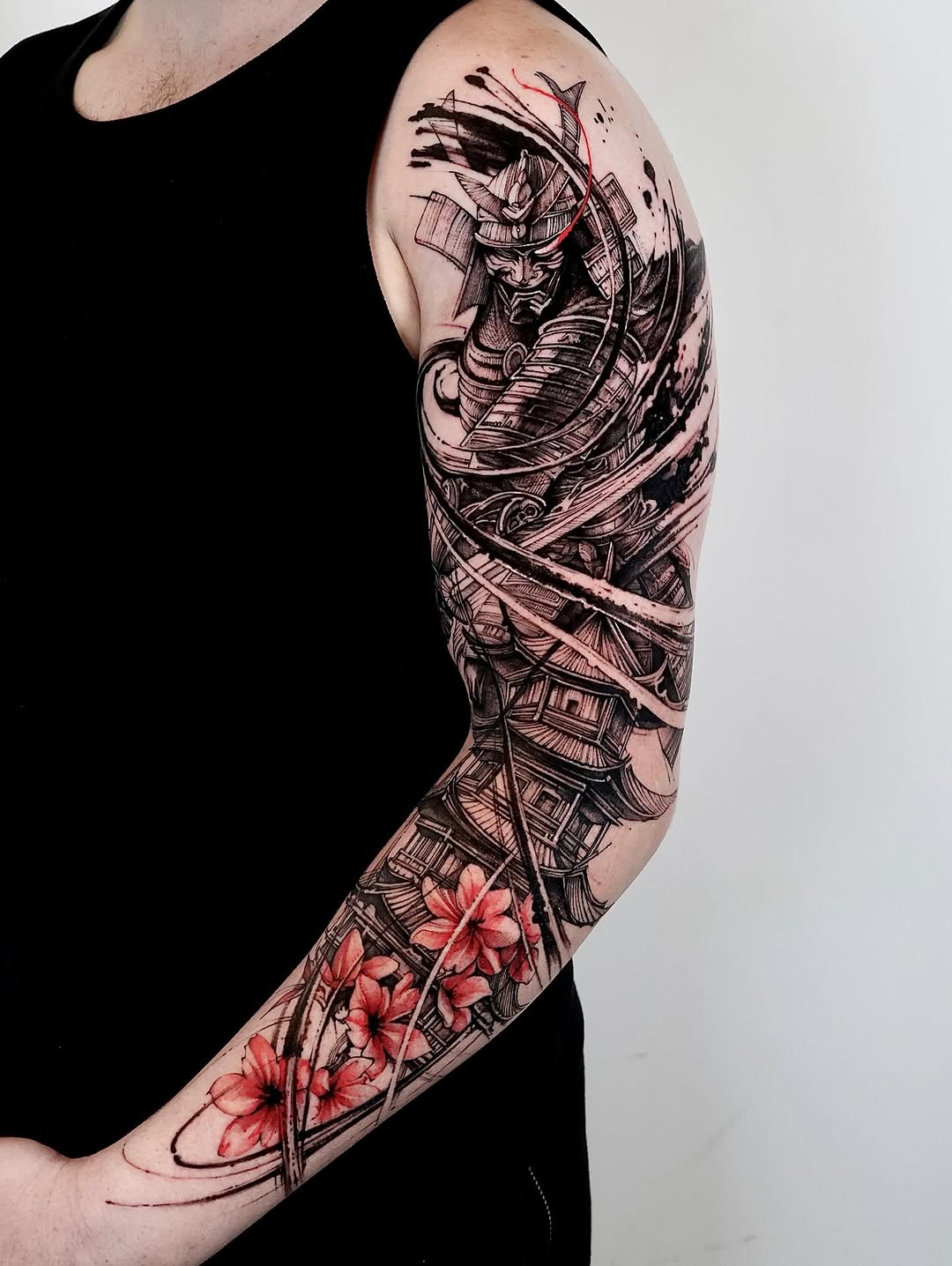 Tattoo by @tadi_tattoo — black_and_grey, trash_polka