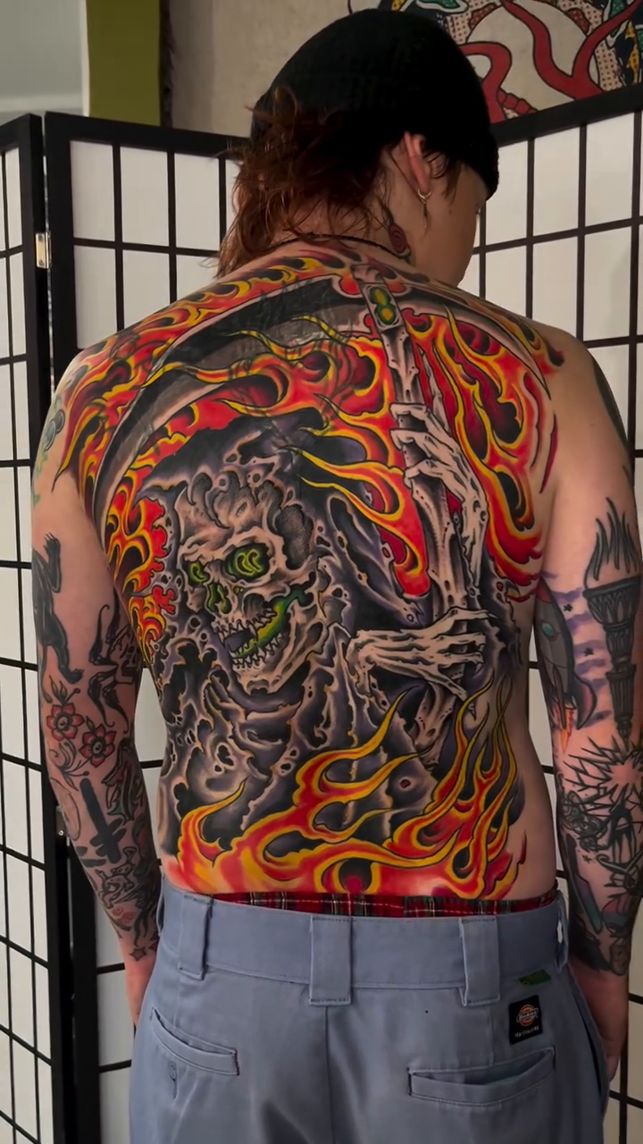 Tattoo by @greenup.tat2 — japanese_irezumi, black_and_grey