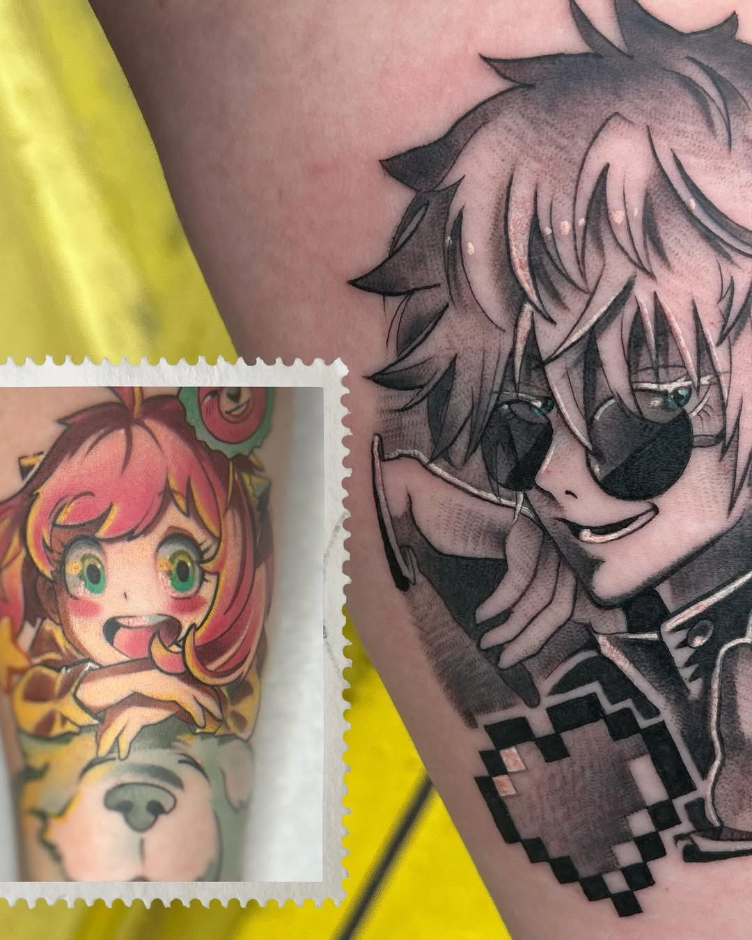 Tattoo by @ratgirltattoo โ anime, black_and_grey