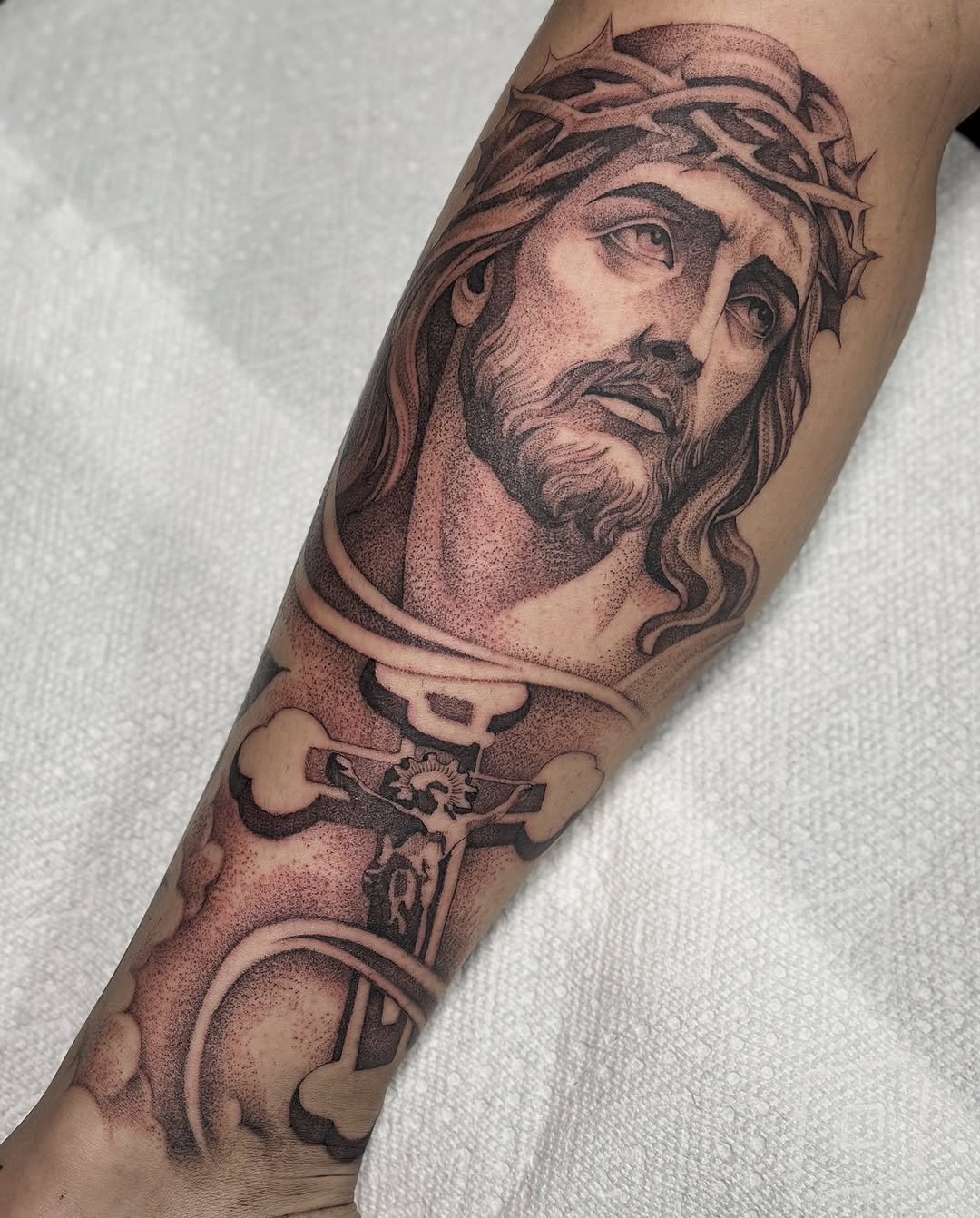 Tattoo by @badjujutattoo β realism, black_and_grey