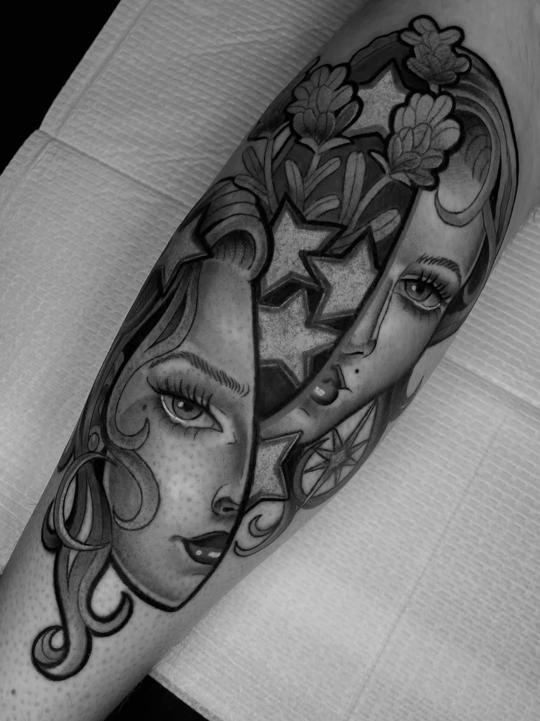 Tattoo by @xens0ul — black_and_grey, realism