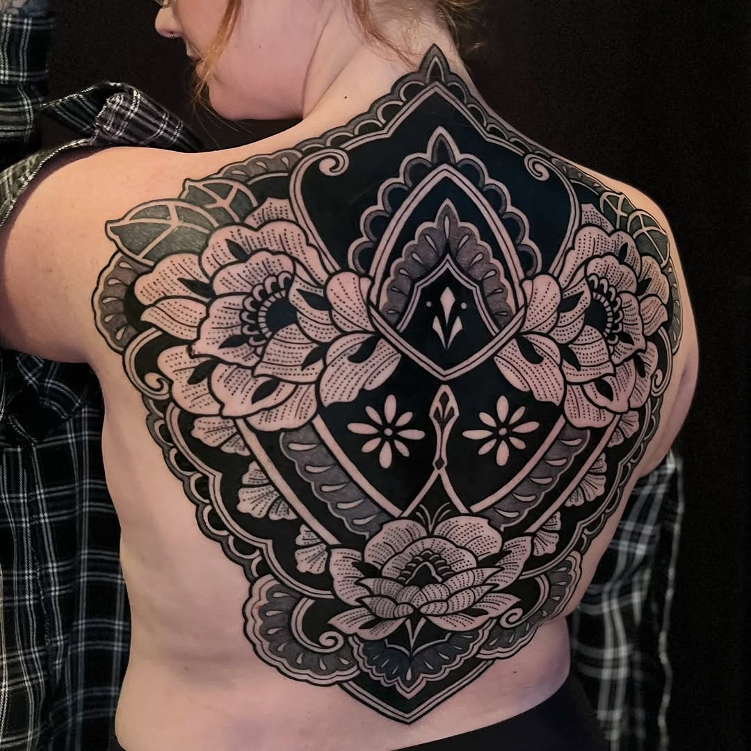 Tattoo by @soft_hand_jan — black_and_grey, ornamental