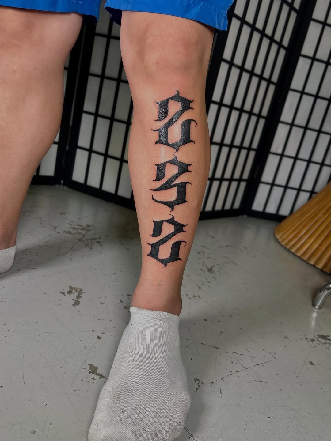 Tattoo by @ggstylestattoo — lettering_script, blackwork
