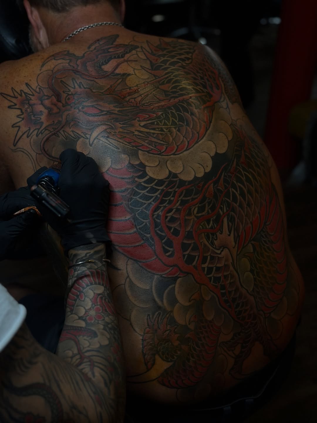Tattoo by @jonmesatattoos โ japanese_irezumi, black_and_grey