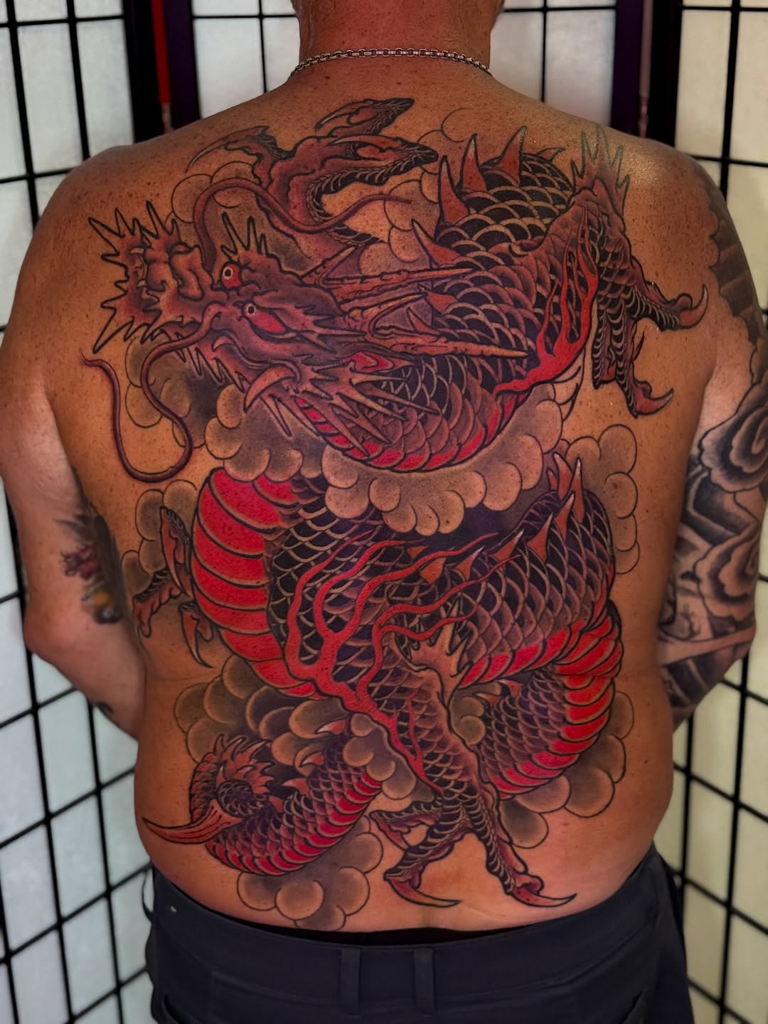 Tattoo by @jonmesatattoos โ japanese_irezumi, black_and_grey