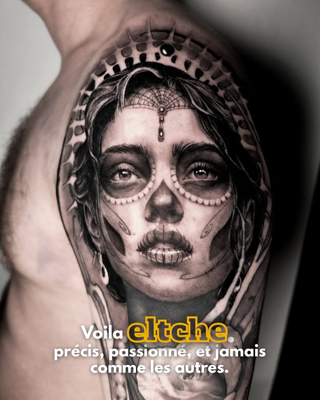Tattoo by @eltche_artiste — realism, black_and_grey