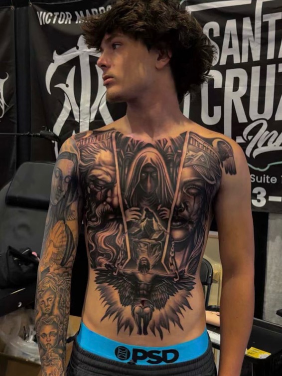 Tattoo by @stheve_blessed — black_and_grey, realism