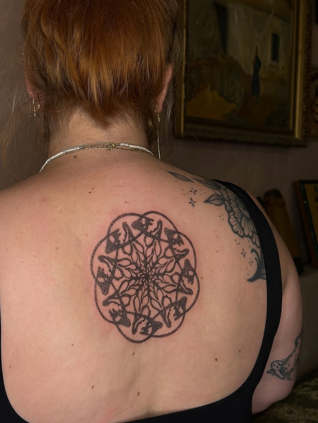 Tattoo by @rrrackham — dotwork, geometric
